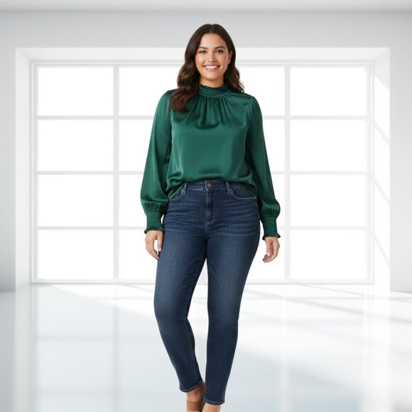 Signature Levi Strauss High Rise Ankle Skinny Jeans 16 W33 | Zipper Hem - Picture 1 of 15